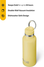 RTIC 16oz Journey Bottle Metal Stainless Steel Vacuum Insulated, BPA Free, Reusable, for Water, Hot and Cold Drinks, Travel, Sports, Camping, Sunlight