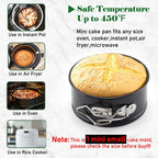 Tellshun 4 Pack Small Springform Cheesecakes Pan Tins Set 4 Inch Mini Baking Mold 4 Pieces Round Leakproof Nonstick Removable Bottom Bakeware for Pie Pizzas and Quiches Includes 50Pcs Parchment Paper