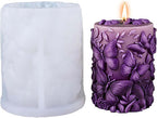 Butterfly Flower Cylinder Molds Silicone Wave Spiral Candle Mold - Silicone Resin Casting Molds for Candle & Resin & Soap Craft Supplies