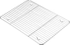 P&P CHEF Cooling Baking Rack Pack of 2, Stainless Steel Cooling Racks for Cooking Baking Roasting Grilling Drying, Dense Wires & Smooth Edge, Easy to clean, Silver, 11.6" x 9"