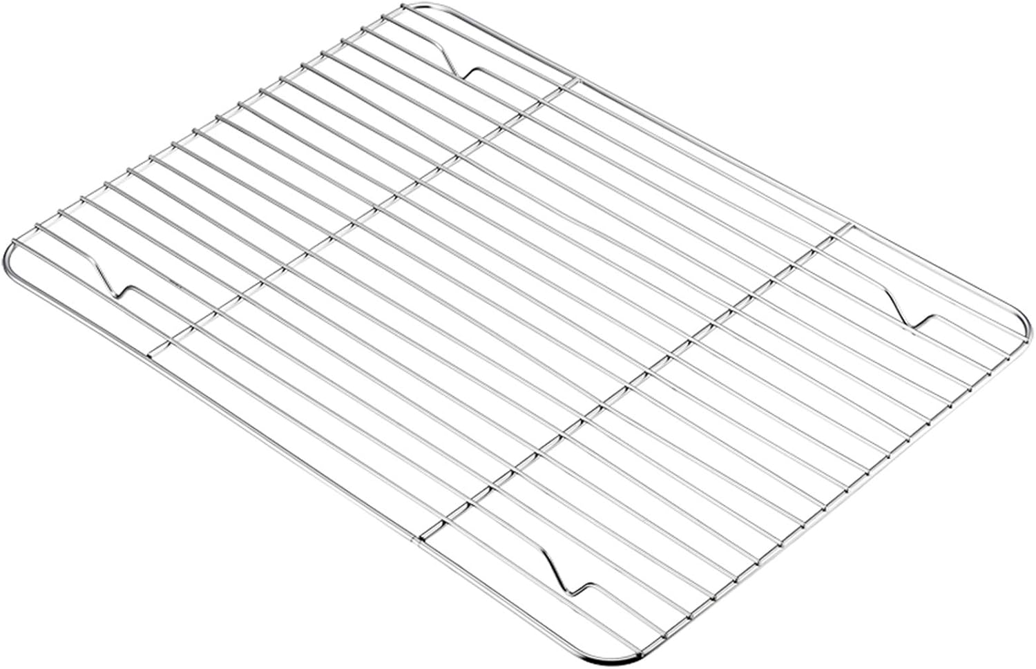 P&P CHEF Cooling Baking Rack Pack of 2, Stainless Steel Cooling Racks for Cooking Baking Roasting Grilling Drying, Dense Wires & Smooth Edge, Easy to clean, Silver, 11.6" x 9"