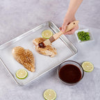 Restaurantware Pastry Tek 8.4 Inches Buttering Brush 1 Boar Bristles Pastry Brush - Hardwood Handle Built-In Hanging Hole Wood Basting Brush Sturdy Ferrule For Glazing And Basting