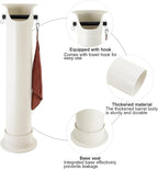 Espresso Coffee Knock Box, Commercial Knock Box for Espresso Coffee Grounds, Floor Standing Coffee Knock Box with 30pcs Garbage Bags and Towel (White)