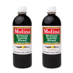 Vanilla Molina - Mexican Vanilla Blend with Pure Vanilla Extract - 2 Pack (16.6 Fl Oz Bottles) - 33.86 Fl Oz Total, Natural Flavoring for Baking, Drinks and Desserts