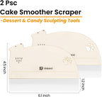 2 Pcs Cake Smoother Scraper, Cake Decorating Supplies Acrylic Cake Scraper Cake Decorating Supplies Food-Grade Transparent Flexible PE Plastic Cake Scraper‌ - Designed for Bread and Cake Decoration