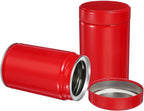 uxcell 2Pcs Round Tea Canisters, 5" x 3" Airtight Metal Tea Containers for Loose Tea, Coffee Beans, Spices - Durable, Compact, and Stylish Storage Tea Tin (Red)