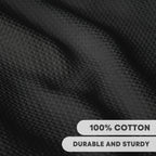 Artoid Mode 100% Cotton Black Waffle Weave Kitchen Dish Cloths, 12x12 Inch Ultra Soft Absorbent Quick Drying Kitchen Dish Towels Set of 6