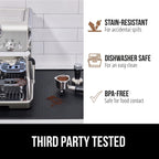 GORILLA GRIP Silicone Coffee Mat, Espresso Drink Bar Station Accessories, Use Under Machine, Waterproof Heat Resistant Multi-Use Dish Drying Mats, Stays in Place, Kitchen Home Decor, 11.5x18.5, Black