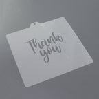 Thank You Cookie cutter and stencil set Baking stencils and cutters bundle DIY bakery decorating kit Cookie cutters with stencils Icing stencil and cookie cutter combo(Thank you)