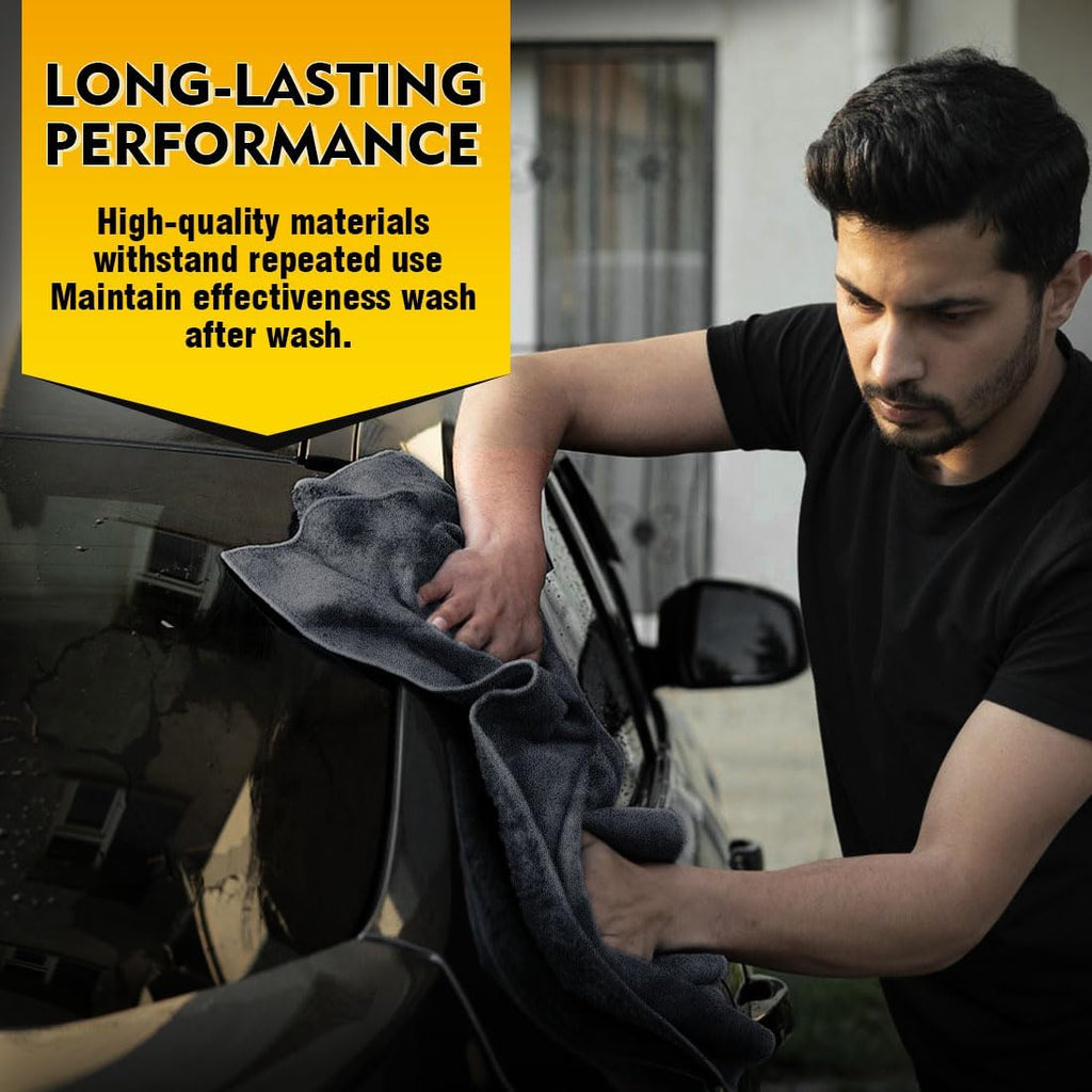 HOMEXCEL Car Drying Towels, 2 Pack Professional Microfiber Towels for Cars, Scratch-Free, Highly Absorbent Drying Towel for Cars, SUVs, RVs, Trucks, and Boats, 35 x 25 inch, Grey