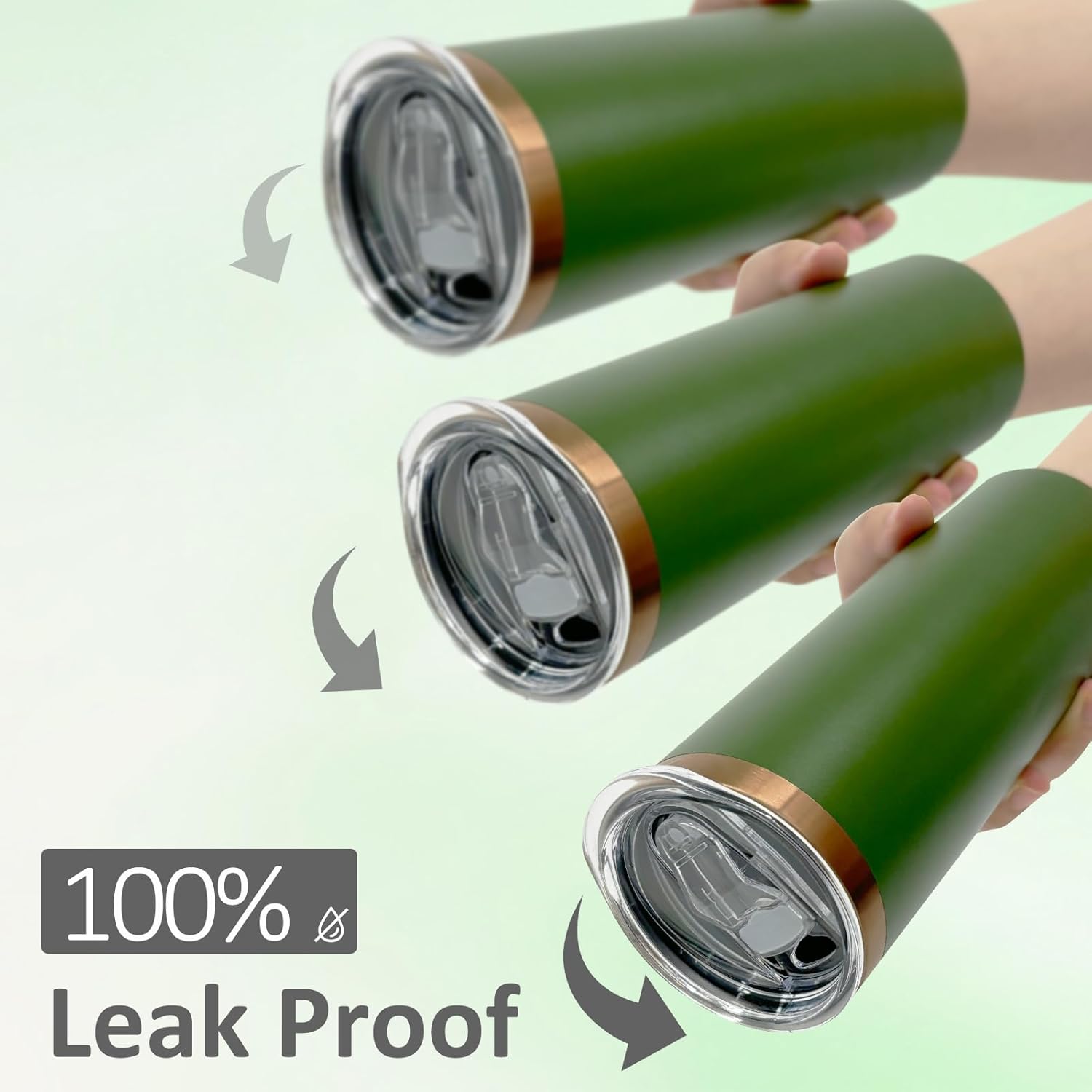 20 oz Skinny Tumblers Bulk 4 Pack, Stainless Steel Insulated Tumbler with Lids and Straws, Slim Double Wall Powder Coated Travel Coffee Mug Reusable Cup for Hot Cold Drinks (Army Green,4 pack)