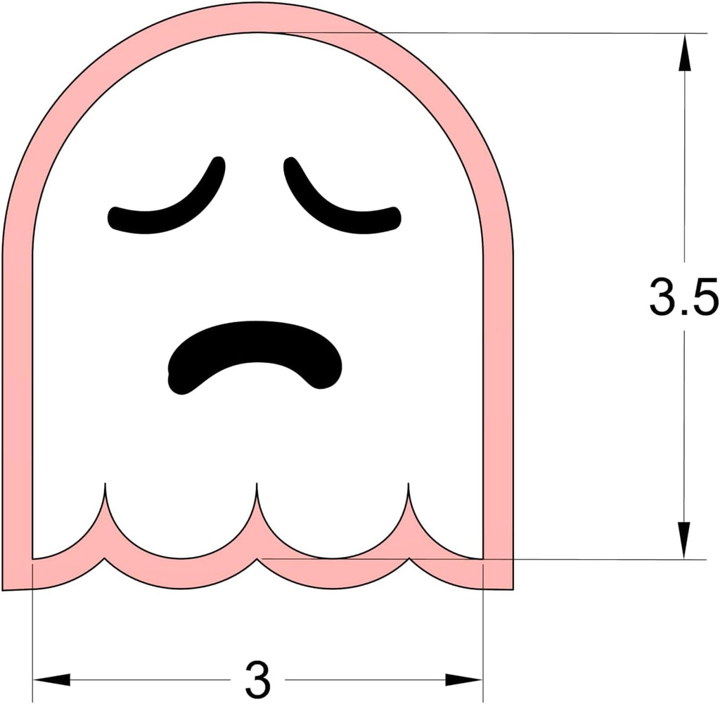 Halloween Ghost Faces Cookie Cutter and Stencil Set Bundle Kit PYO Cookies Paint Your Own Diy Bakery Fondant Sugar Happy Birthday Wedding Baby Candle Kids Painting Coloring Pages Comb (Ghost Faces)