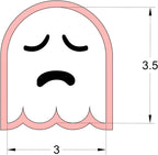 Halloween Ghost Faces Cookie Cutter and Stencil Set Bundle Kit PYO Cookies Paint Your Own Diy Bakery Fondant Sugar Happy Birthday Wedding Baby Candle Kids Painting Coloring Pages Comb (Ghost Faces)