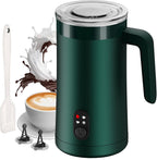 Milk Frother, 4-in-1 Milk Frother and Steamer, 13.5oz/400ml Automatic Hot and Cold Foam Maker and Milk Warmer, Electric Frother for Coffee, Latte, Cappuccino, Macchiato, Matcha(Forest Green)