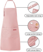 Tosewever Art Aprons for Women Painting Pottery Baking, Mens Buckle Straps Kitchen Apron with Pockets for Chef Cooking