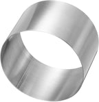 HARFINGTON Round Cake Ring 3.14 x 2 Inch Seamless Stainless Steel Pastry Mousse Dessert Ring Mirror Coating for Baking Cooking Making Tool