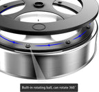 VAEHOLD Pantry Cabinet Lazy Susan Stainless Steel Black Spice Rack Turntable - Decorative Trays Storage Containers Organizer for Kitchen Cabinet, Snacks, Bathroom (10 inches)