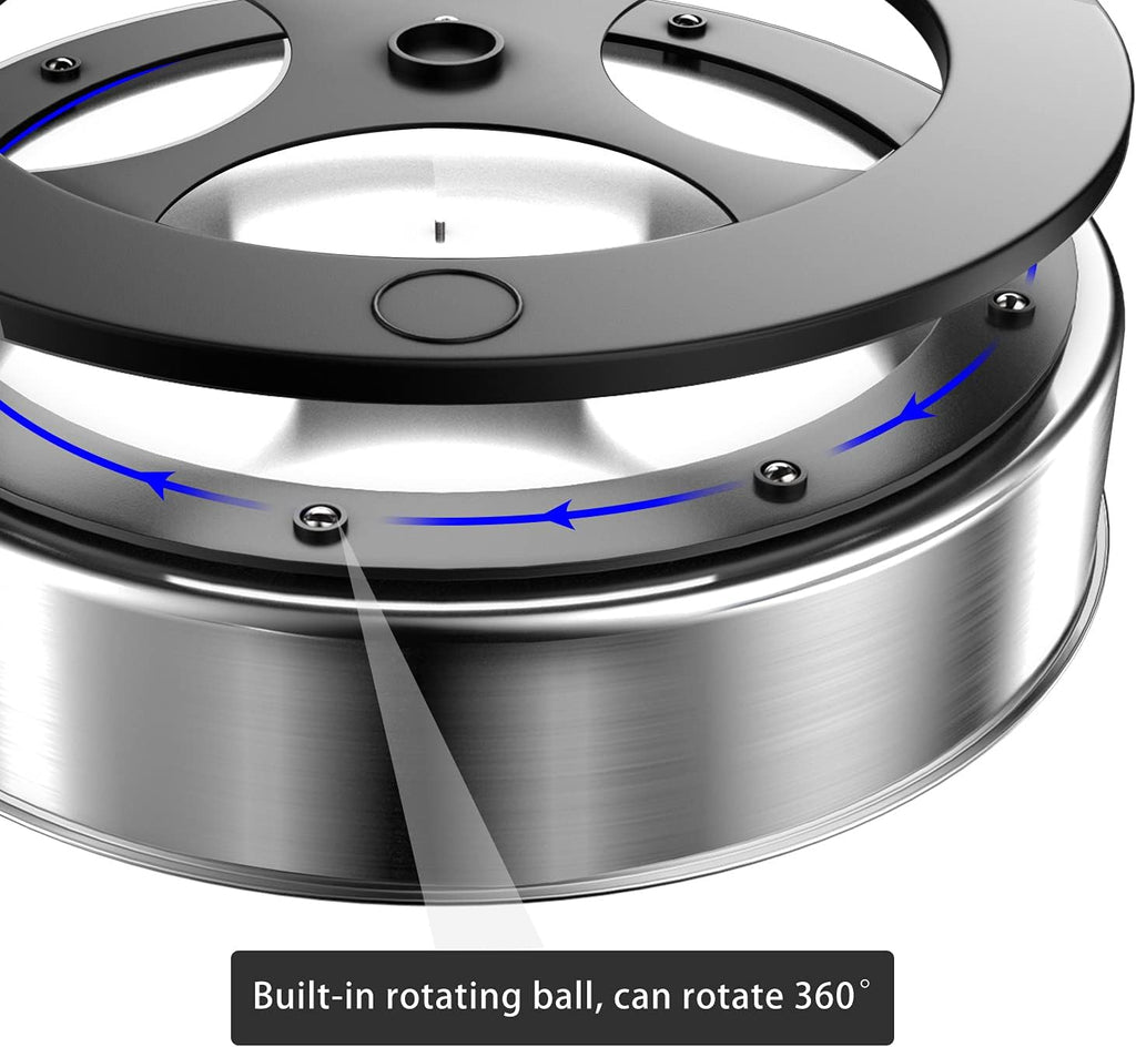 VAEHOLD Lazy Susan Turntable Spice Rack Organizer for Kitchen Cabinet, Storage Tray for Fruit, Snacks, Salad - Organizer for Cupboard, Pantry, Bathroom, Table, Cosmetic (Silver, 7 1/2‘’)