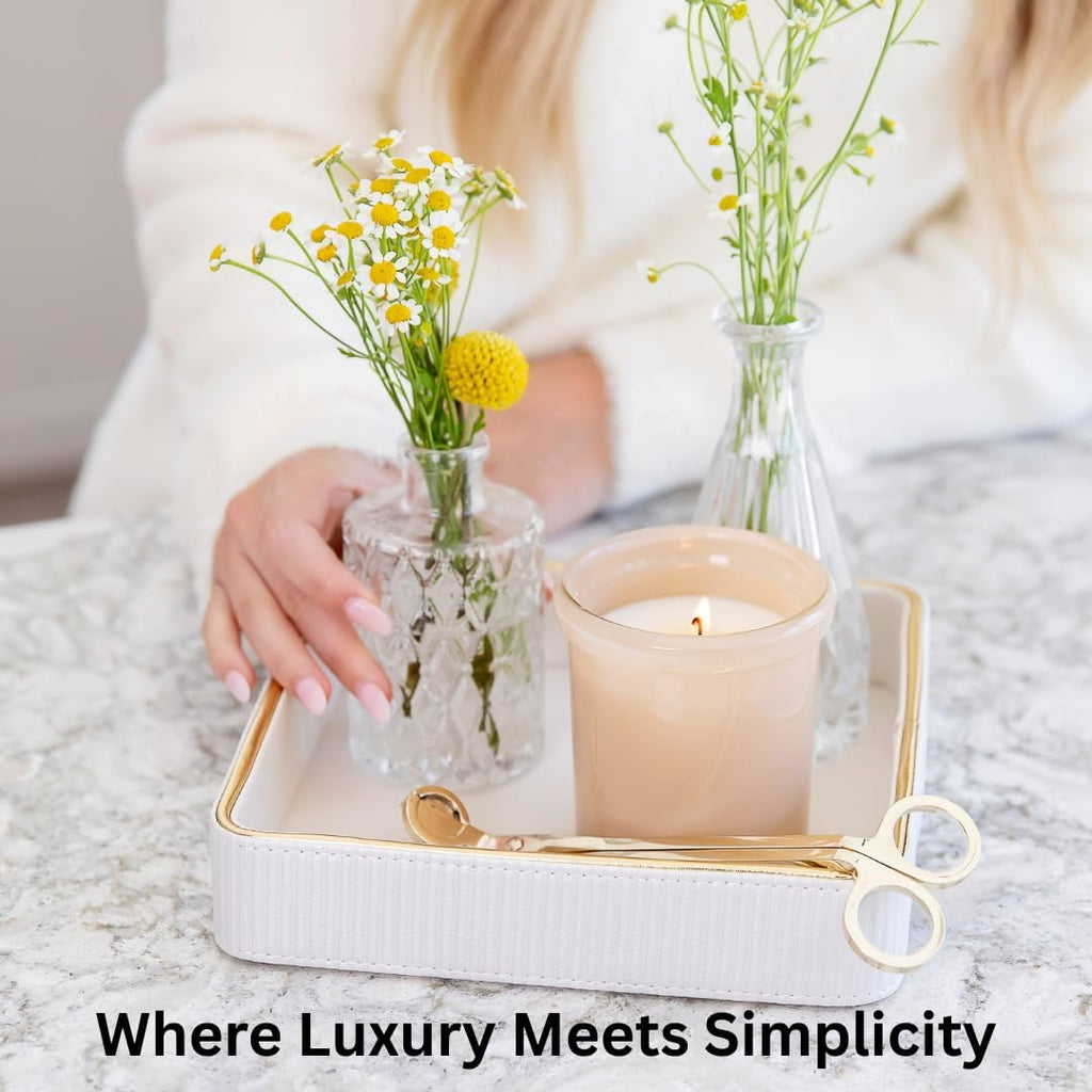 Small Night Stand Organizer Nightstand Tray Bedside Table Organizer Women| Dresser Trays for Bedroom Leather Valet Trinket Tray Catch All| Purse Bowl for Women| Desk Trays