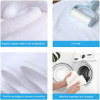 White Microfiber Cleaning Cloth 6Pack Cleaning Rags Absorbant Lint Free Cloth for House, Kitchen, Car, Glass, Stainless Steel, Window, Boat Cleaner-12''x 12''-White