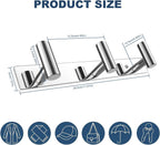 VAEHOLD Hat and Coat Wall Mount Rack - Hooks for Robes, Bags, Keys, and Towels - Bathroom Towel Hanger Organizer (Polished Chrome, “T“ Shape 3 Hooks 1 Pack)