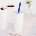 Karat 9" Boba Straws(10mm Diameter), Poly-Wrapped, Assorted Solid Colors (Blue)