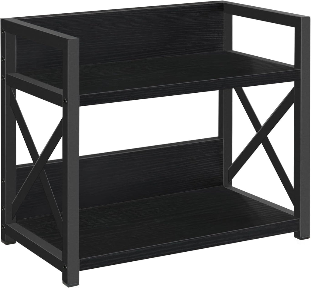 YINMIT Countertop Shelf Organizer,Coffee Bar Accessories,Spice Rack,Coffee Counter Shelf,2 Tier Coffee Organizer Station for Mugs,Cups,Cream,Syrup (Black, Small)