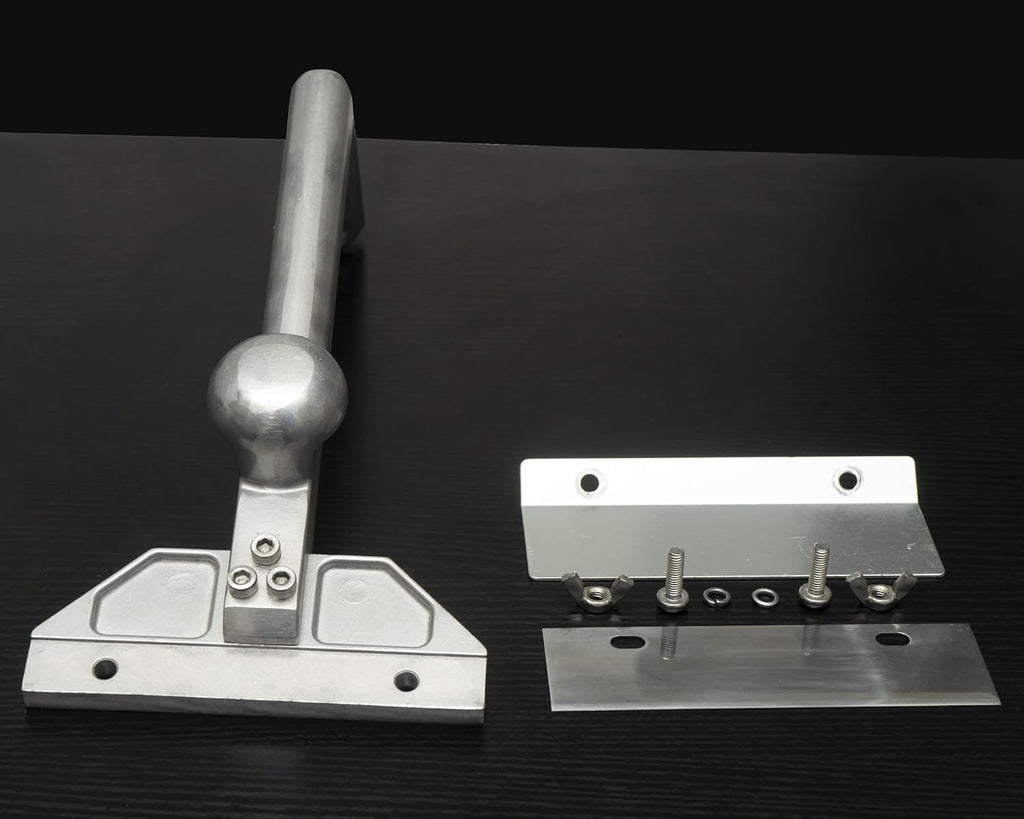 Professional Heavy Duty Grill Scraper for Flat Tops with Stainless Steel Scraper Blade, Flat Top Scraper for Griddle with Ergonomic Aluminum Handle, Ideal for Griddle, Outdoor Grill Cleaning