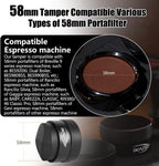 IKAPE 58MM Coffee Distributor, Black Design of Bottom Propeller, Gravity Adaptive Espresso Distributor Fits All 58.35MM Espresso Portafilter, Compatible with 58.35MM Rancilio Bottomless Portafilter