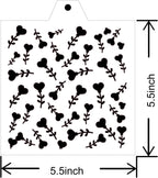 16 Pcs 5.5x5.5in Cookie Stencil Baking Stencils for Royal Icing Cookies, Airbrush Cookies; Sugar Cookie Stencils,Craft Painting Stencil, Stencil Genie Stencils (Heart), White