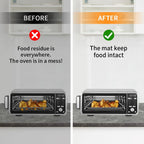 for Ninja Reusable Air Fryer Liners 12x12inch, Oven Liner for Bottom of Toaster Oven, 3x Liners + 3x Mesh Sheets, Non-Stick Baking/Microwave/Grill Mat,450°F,Pre-Cut Square for SP101/SP201/SP301/SP351