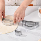 Half Circle Semicircle Cookie Cutter Set 4 Sizes 5 Inch, 4 Inch, 3 Inch, 2 Inch, Watermelon Frame Plaque Cookie Cutters Shapes Molds, 1 Inch Depth