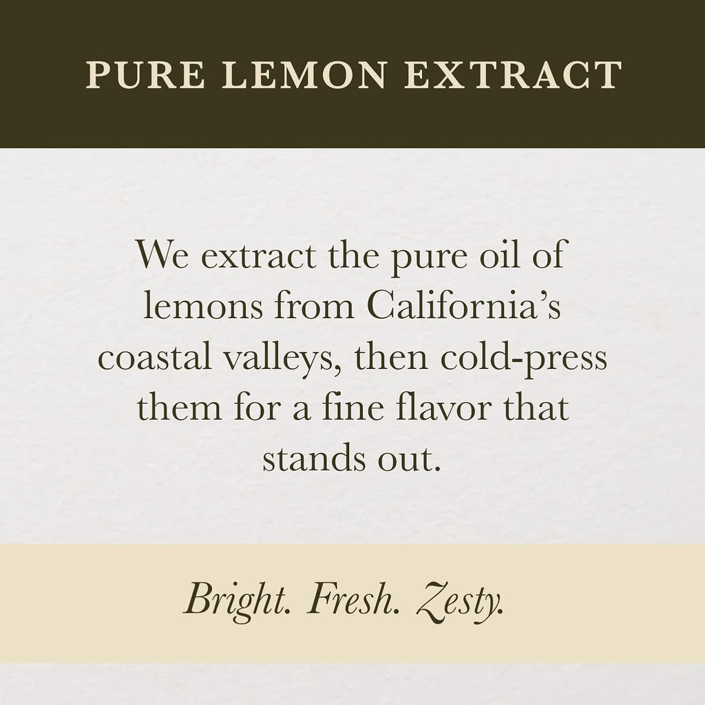 Cook's Pure Lemon Extract, Premium Quality, Cold Pressed Lemon, Sugar Free, Gluten Free, Allergen Free,16 oz