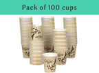 Smygoods Disposable Coffee Cups, To Go Paper Hot Cups, Classic Design (6 OZ, 100 Count) For Hot Beverages, Coffee, Tea, Espresso, Cocoa - Vasos Para Cafe