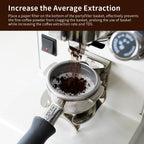 watchget 55mm Espresso Paper Filters - 1000 Pcs Unbleached Coffee Filter Papers for 58mm Bottom Portafilter Baskets, Puck Screen, Compatible with Espresso Machines