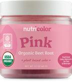 Nutricost Pink Plant Based Food Coloring From Organic Beet Root Powder (60 Servings) - Nutricolor Color Alternative For Food & Beverages