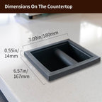 watchget Espresso Knock Box - Built-in Stainless Steel and Silicone Coffee Knock Box Chute, Detachable Rubber Rod, Square Bottomless Waste Bin for Coffee Grounds