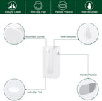 Disposable Coffee Cup Dispenser with Handles, Countertop or Wall Mount Hot/Cold Drink Cup and Lid Holder - Bathroom/Kitchen/Office Acrylic Cup Lid Storage Organizer (1 Compartment, White)