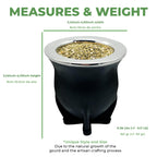 Premium Argentina-Uruguay Yerba Mate Cup and Bombilla Set, Organic Gourd Tea Mug with Steel Straw (Bombilla) and Cleaning Brush, Handcrafted for Loose Leaf Yerba Mate Tea - Camionero Version