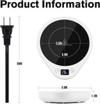 PUSEE Coffee Mug Warmer - Electric Large Candle Warmer Plate with 4H Auto Shut Off, 3-Temp Settings Cup Heater for Desk, Tea, Milk, Cocoa