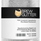 Brew Glitter - Clear Shimmer (50g 1x Jar) | Edible Glitter for Cocktails, Mocktails and Beverages