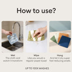 Vove Swedish Dishcloths 5-Pack, Nordic Nature - FSC Certified Cellulose & Cotton, Oeko-TEX Standard 100, Reusable Washable Kitchen Cleaning Cloths, Eco Friendly Floral Design