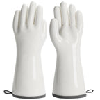 Heat Resistant Oven Gloves for Kitchen Baking Food Contact Grilling Gloves White, Small