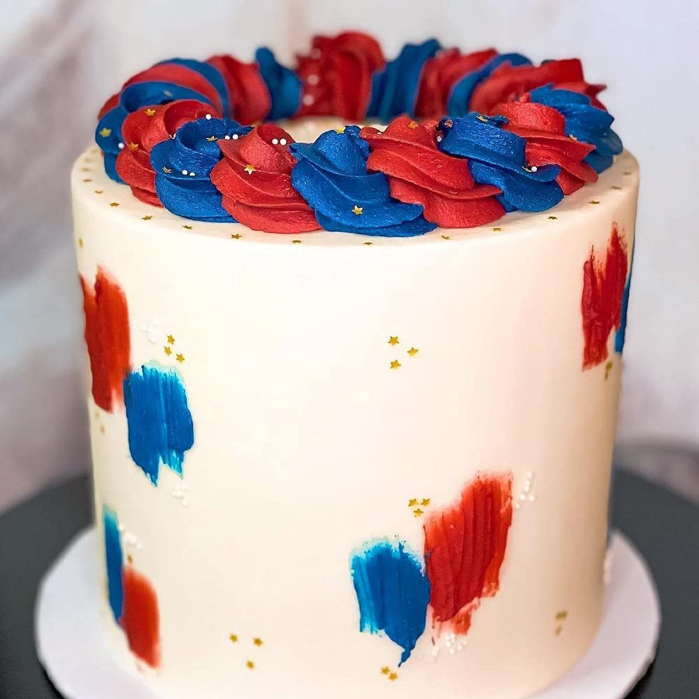 Gold Edible Star Shaped Glitter for Cakes - Fancy Edible Stars Cake Decorations in Metallic Gold for Cake Decorating, Toppings, Baking - Vegan Shimmer Stars Dessert Glitters for Cupcakes