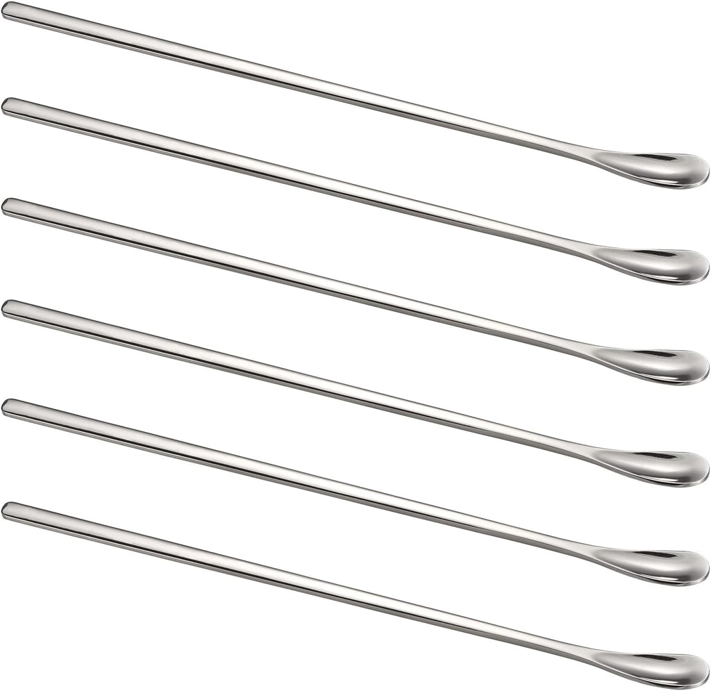 Stainless Steel Cocktail Stir Sticks with Long Handle of 6 Pieces for Coffee & Tea Drinks