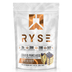 RYSE Loaded Protein Pancake & Waffle Mix - Blueberry - Naturally Sweetened Breakfast with 21g Protein, 3g MCTs and 2g Fiber - No Added Sugar - High Protein Snack for Clean Energy - 6 Servings