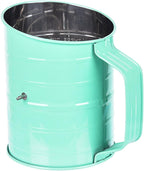 MaMix Stainless Steel Baking Hand Crank Flour Sifter with 2 Wire Agitator 3 Cup