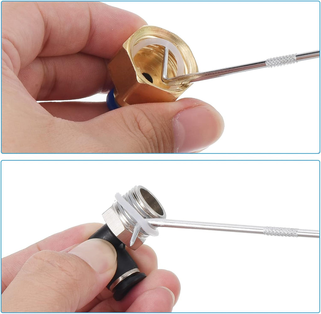 PATIKIL O-Ring 90 Degree Picks 142mm, 2 Pcs Oil Seal Gasket Precision Screwdriver Puller Remover Removal Tool, Red