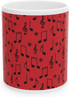 11 OZ Novelty Coffee Mugs - Christmas Gift (Music Theme)