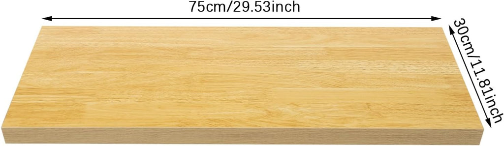 Butcher Block Countertop | 30x12in Wood Board Countertop | DIY Washer Dryer/Island/Kitchen Counter top | countertop Cutting Board | 1102lbs Load Capacity | Wood Color | NO Base Legs, 1.38in Thick